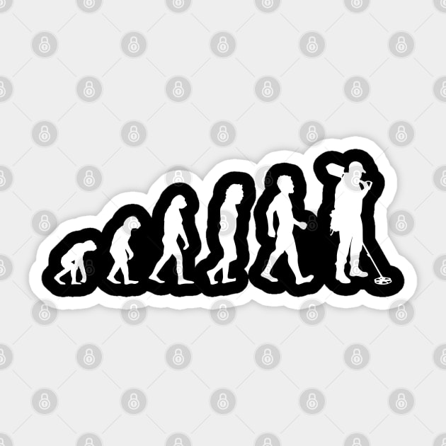 Evolution Metal Detector - Detecting Treasure Funny Gift Sticker by PugSwagClothing